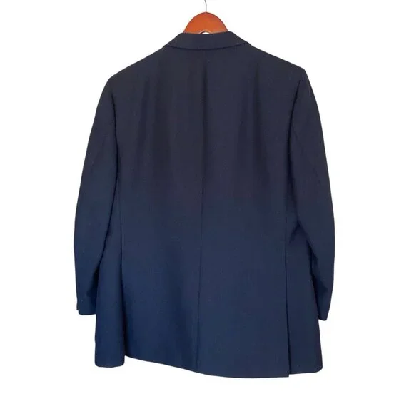 Oleg Cassini Black Blazer Men's Single Breasted 2 Button Vintage USA Union Made - Picture 3 of 11